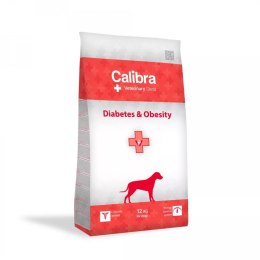 CALIBRA Veterinary Diets Diabetes /Obesity - karma dla psa - 12 kg Calibra