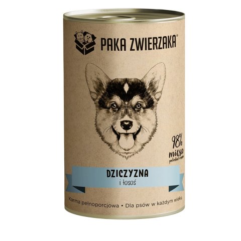 Paka Zwierzaka Dziczyzna i łosoś 400g PAKA ZWIERZAKA