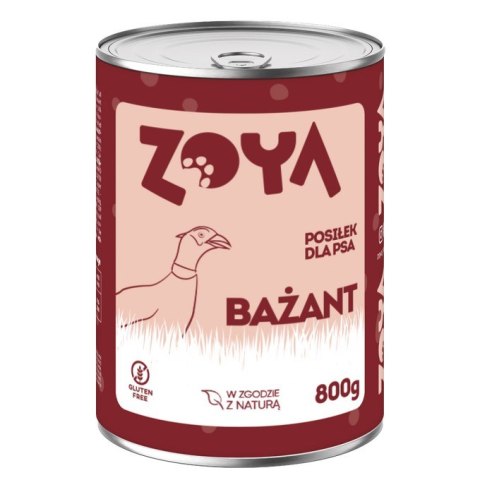 ZOYA Bażant - puszka - Karma mokra dla psów - 800g ZOYA