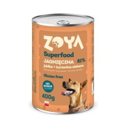 ZOYA Jagnięcina - Superfood - Karma mokra dla psów - 400g ZOYA
