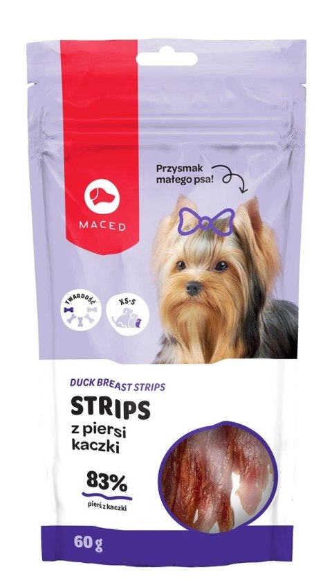 MACED Strips z piersi kaczki - przysmak dla psa - 60g MACED