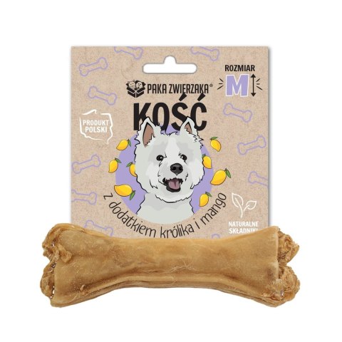 Paka Zwierzaka Kość z dodatkiem królika i mango M-12 cm 55g PAKA ZWIERZAKA
