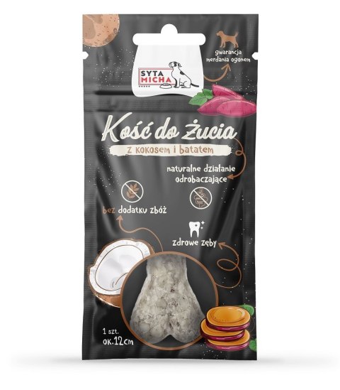 SYTA MICHA Kość do żucia Vege kokos batat 12cm SYTA MICHA
