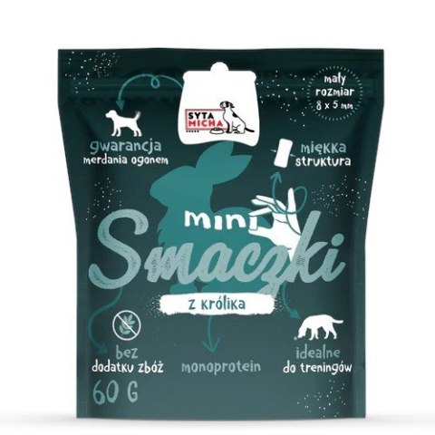 SYTA MICHA - Smaczki treningowe MINI KRÓLIK - przysmak dla psa - 60g SYTA MICHA
