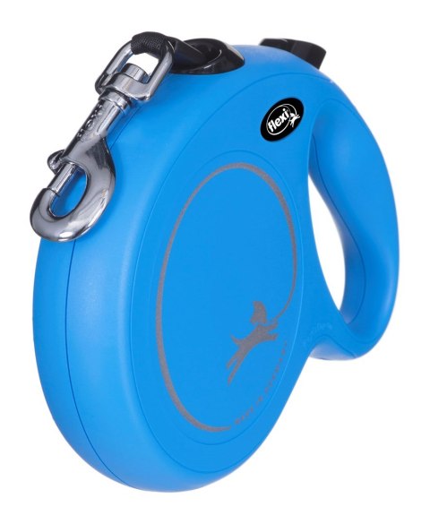 Smycz flexi automatyczna NEW CLASSIC L taśma 8 m - dla psa do 50 kg, kolor niebieski Flexi