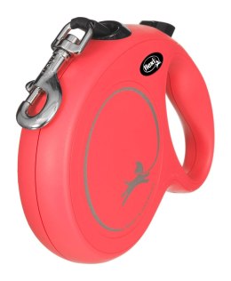 Smycz flexi automatyczna New Classic L taśma 5m - dla psa do 50kg, kolor czerwony Flexi