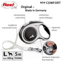 Smycz flexi automatyczna New Comfort L taśma 8 m - dla psa do 50 kg, kolor czarny Flexi