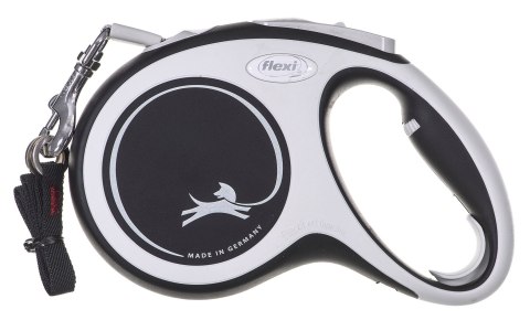 Smycz flexi automatyczna New Comfort M taśma 5 m - dla psa do 25 kg, kolor czarny Flexi