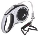 Smycz flexi automatyczna New Comfort M taśma 5 m - dla psa do 25 kg, kolor czarny Flexi