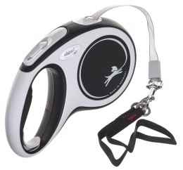 Smycz flexi automatyczna New Comfort M taśma 5 m - dla psa do 25 kg, kolor czarny Flexi