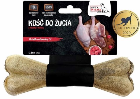Syta Micha Kość do żucia z kaczką i malinami - przysmak dla psa - 13,5cm SYTA MICHA