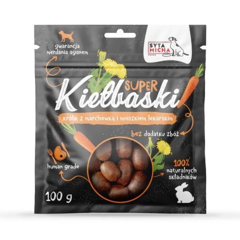 Syta Micha Super kiełbaski z królikiem - przysmak dla psa - 100g SYTA MICHA