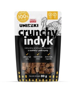 UNISZKI Crunchy indyk - Szałwia Pokrzywa 80g UNISZKI