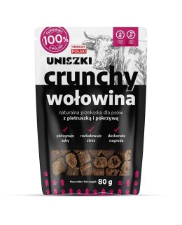 UNISZKI Crunchy wołowina - Pietruszka Pokrzywa 80g UNISZKI