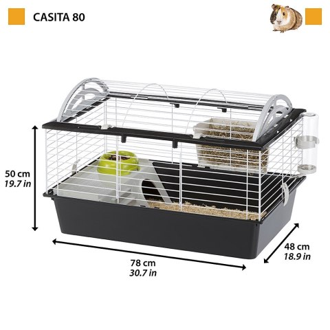 CASITA 80 (x1) - klatka dla świnek morskich i królików FERPLAST
