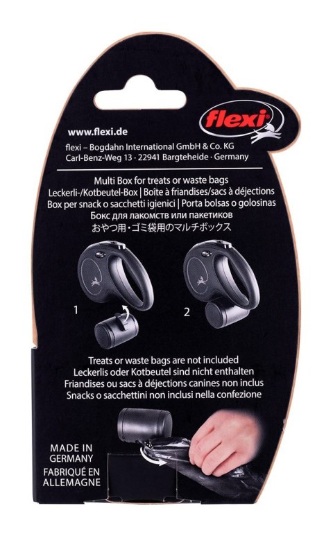 Pojemnik flexi Vario Multi Box - pojemnik na karmę lub woreczki, kolor czarny Flexi