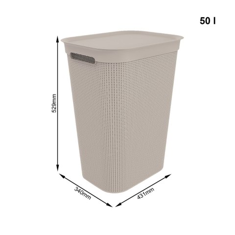 ROTHO Kosz na bieliznę 50L BRISEN cappuccino Rotho