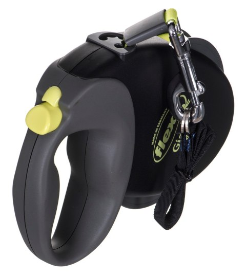 Smycz flexi automatyczna Giant L taśma 8 m - dla psa do 50 kg, kolor czarno-żółty Flexi