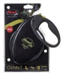 Smycz flexi automatyczna Giant L taśma 8 m - dla psa do 50 kg, kolor czarno-żółty Flexi