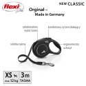 Smycz flexi automatyczna New Classic Cat XS linka 3 m - smycz dla kota, kolor czarny Flexi