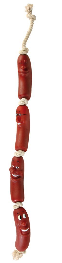 TRIXIE Parówki na sznurku - zabawka dla psa 75 cm TRIXIE