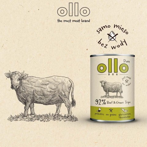 Ollo Pure Wołowina zielone Żwacze 850g OLLO