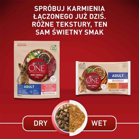 PURINA One Mini Adult Wołowina, ryż - sucha karma dla psa - 800 g PURINA NESTLE