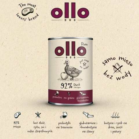 Ollo Pure Kaczka z Jabłkiem 400g OLLO