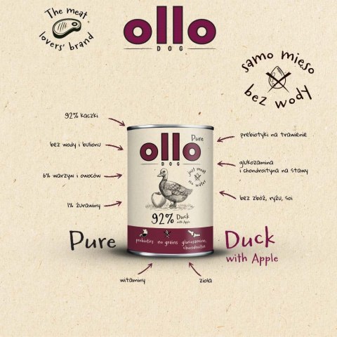 Ollo Pure Kaczka z Jabłkiem 400g OLLO