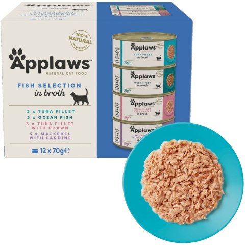 Applaws Cat Tin Multipack Fish Collection 12x70g Applaws