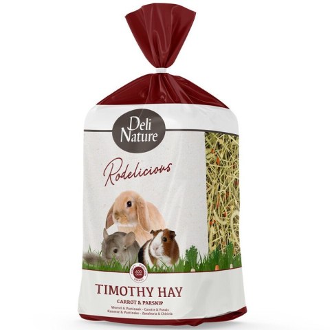 Deli Nature Rodelicious Timothy Hay Carrot & Parsnip - sianko tymotka z marchewką i pasternakiem 600g