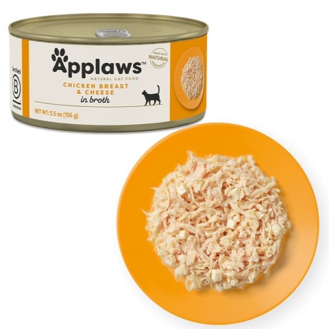 APPLAWS Natural Cat Food Filet kurczaka z serem - mokra karma dla kota - 156g Applaws