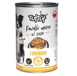Tuf Tuf Puszka kawałki mięsne z drobiem dla psa 1250g TufTuf