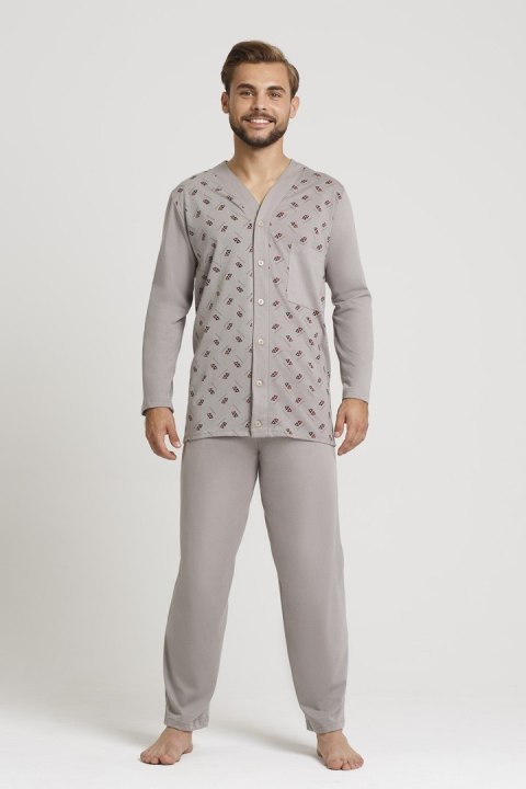 PIŻAMA MĘSKA ROZPINANA DR R.4XL-5XL PIŻAMA MĘSKA ROZPINANA DR R.4XL-5XL