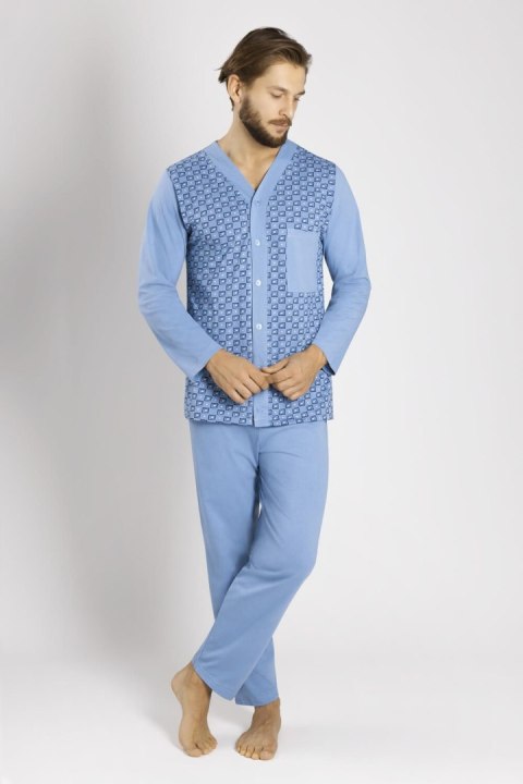 PIŻAMA MĘSKA ROZPINANA DR R.4XL-5XL PIŻAMA MĘSKA ROZPINANA DR R.4XL-5XL