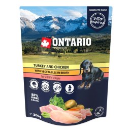 ONTARIO Saszetka Indyk i kurczak z warzywami w bulionie 300g (214-3338)