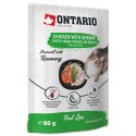 ONTARIO linia ziołowa - Pokarm dla kotów w saszetce - Kurczak z krewetkami, ryżem i rozmarynem 80g (213-3538)