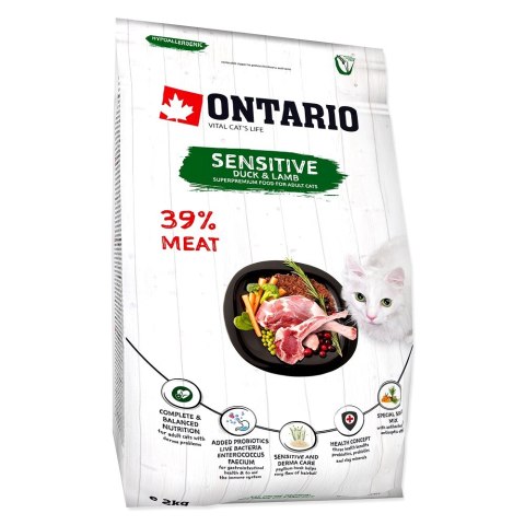 Ontario Cat Sensitive/Derma 2kg Pokarm dla kotów o wrażliwej skórze (213-10625)