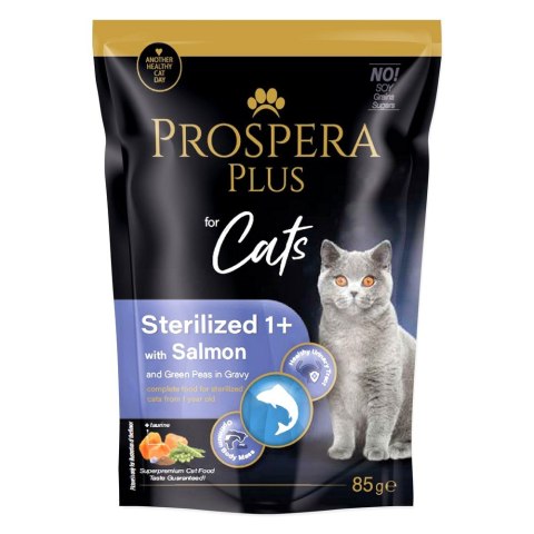 PROSPERA Plus Saszetka sterylizowany 1+, łosoś, groszek 85g (1513-10106)