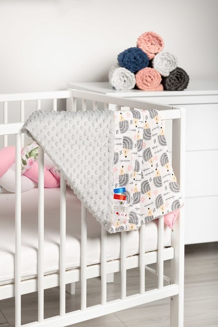 LEKKI KOCYK MINKY 75 x 100 JEŻYKI SZARY