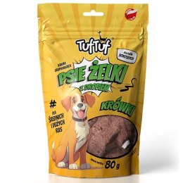 Tuf Tuf Psie żelki - krówki drobiowe 80g TufTuf