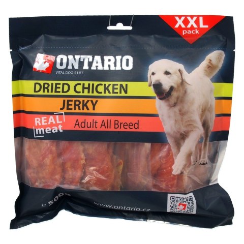 ONTARIO chrupiące plastry kurczaka 500g przysmak dla psa (214-5034)
