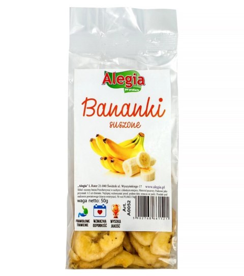 ALEGIA Przysmak Banany Suszone 50g