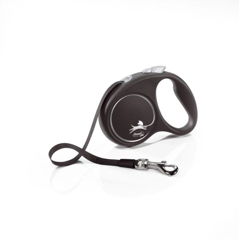 Flexi Smycz Black Design M Taśma 5m Do 25kg Czarna