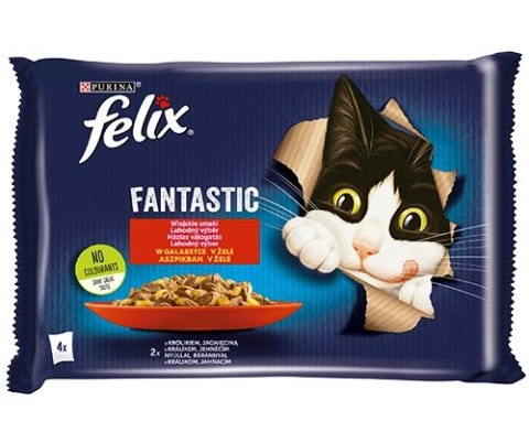 Felix Wiejskie Smaki W Galaretce Z Królikiem I Jagnięciną 4x85g