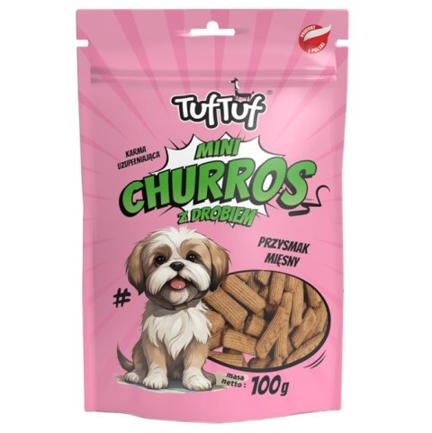 Tuf Tuf Mini Churros z drobiem dla psa 100g TufTuf