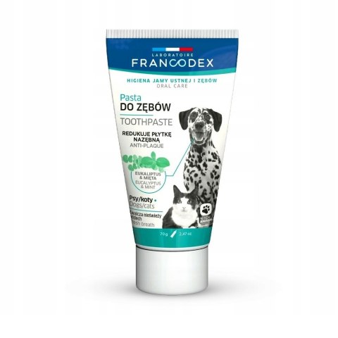 FRANCODEX Pasta do czyszczenia zębów dla psów i kotów 70g FRANCODEX