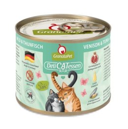 GranataPet DeliCatessen dziczyzna i tuńczyk karma mokra dla kota 200g GranataPet