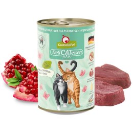 GranataPet DeliCatessen dziczyzna i tuńczyk mokra karma dla kota 400g GranataPet