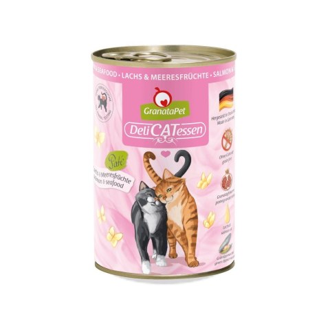 GranataPet DeliCatessen łosoś i owoce morza mokra karma dla kota 400g GranataPet